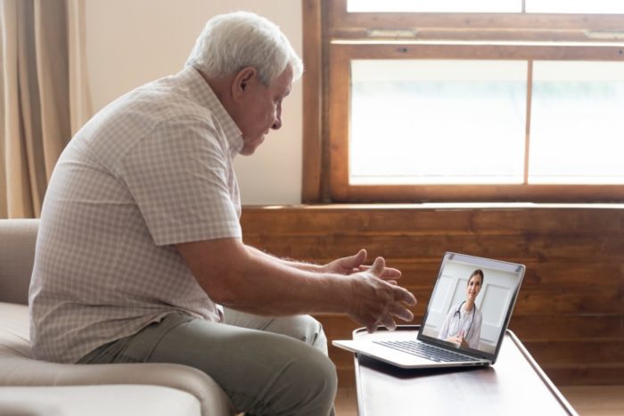 elderly man telehealth